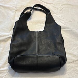 Large Unbranded Pebbled Leather Shoulder Slouch Bag